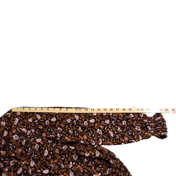 Knox Rose Black Long Sleeve Floral Top NWT Size XS #517 - Picture 7 of 14